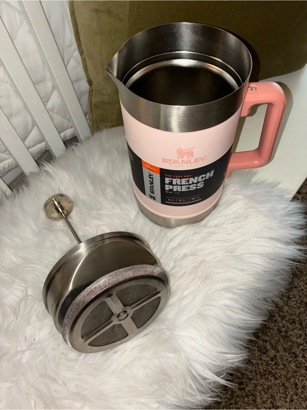 New Stanley The Stay Hot Classic Vacuum-Insulated French Press - 48 oz.